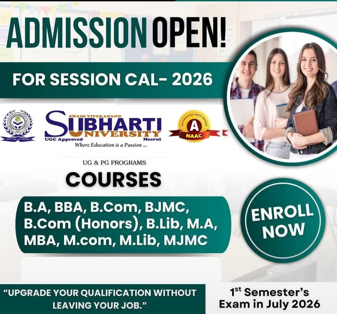 Subharti University ODL Programs January 2026 Session – Admission Open